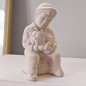 Vintage Bulldog Puppy Figurine boy Heartwarmers C.G. Alarcon 1992 First Edition